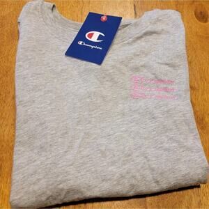 Girls Champion Grey Long Sleeve Tee Medium (10-12)